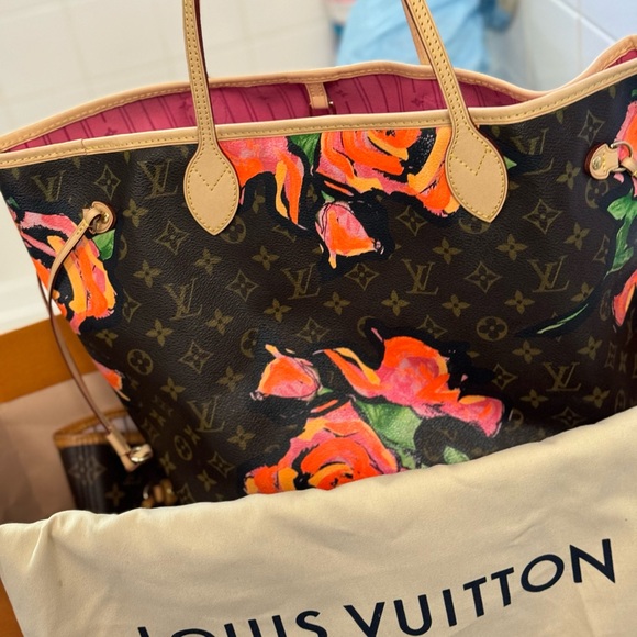 Stephen Spouse Limited edition Neverfull MM Roses new vanchetta replaced by LV - Picture 10 of 17